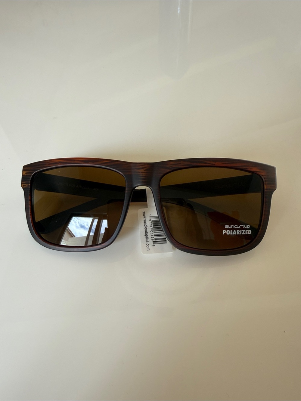SUNCLOUD Men’s Polarized Sunglasses in Brown Tortoise Frame with Brown Lenses